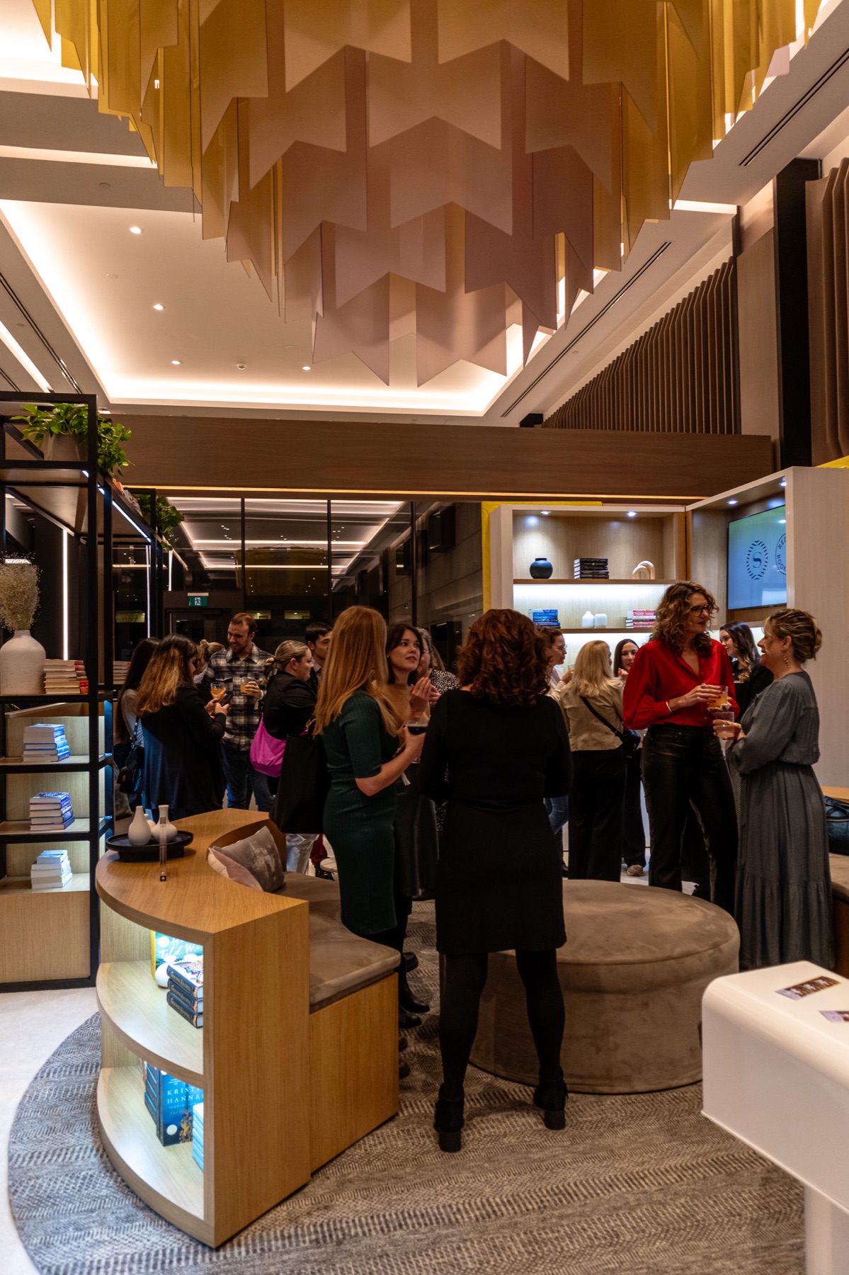Guests gathered for author programming at the Toronto Lobby Library